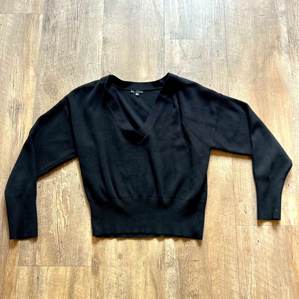 🖤 Dynamite Black Ribbed Long Sleeve Sweater – Size L